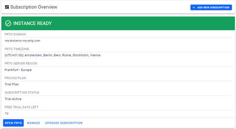 Subscription Overview Subscription Overview
